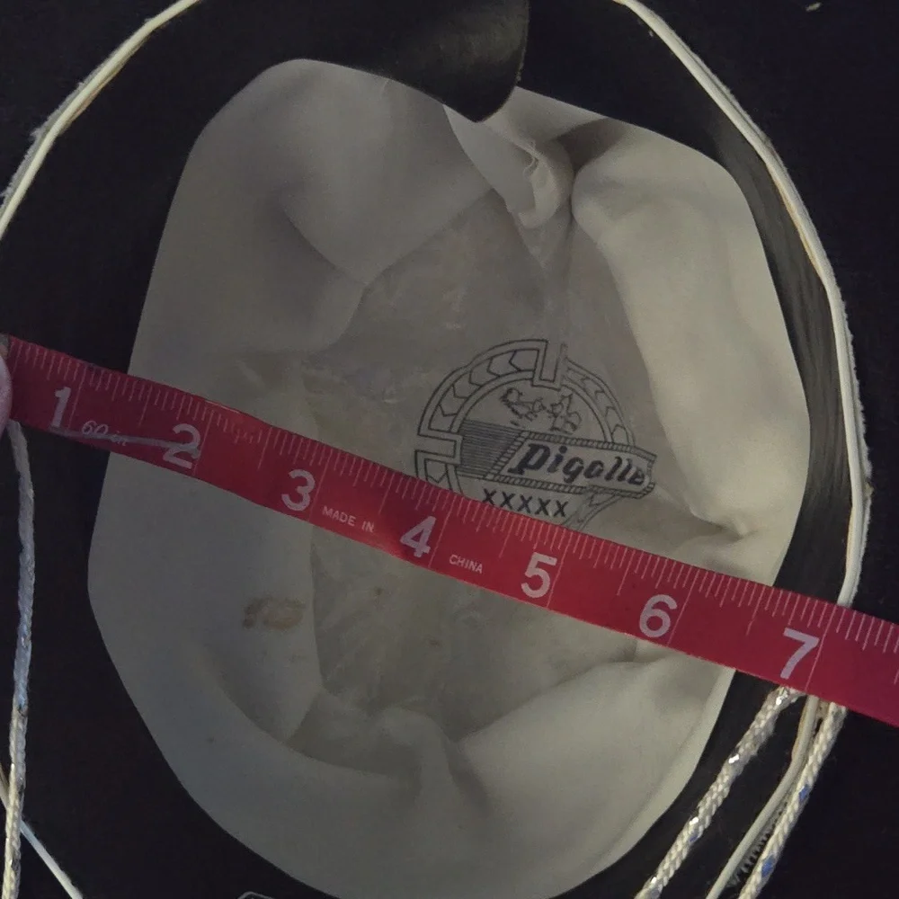 Vintage Mariachi Sombrero Black White Pigalle XXXXX Hat - Picture 8 of 10